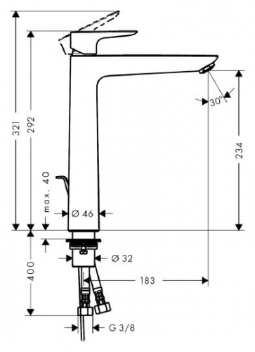 Смеситель для раковины Hansgrohe Talis E 71716000 купить по всей России