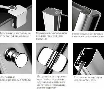 Душевой уголок Radaway Torrenta KDJ 100x90 прозрачное стекло R интернет магазина сантехники Акванота