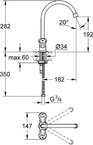 Смеситель для кухни Grohe Costa L 31831001 купить по всей России