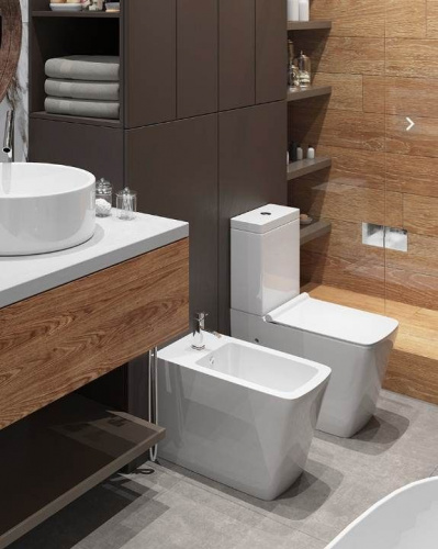 Унитаз-компакт CeramaLux 2171 безободковый, Soft Close 33.5x60.5x81см в интернет магазине сантехники Акванота в Москве Тел.: +7 (968) 040-40-82