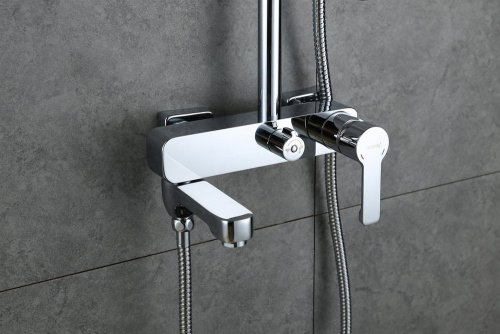 Душевая стойка Gappo G2402 хром, Душевые панели, Душевые системы, Стойки, Гарнитуры, лейки, тропический душ в Москве Тел.: +7 (968) 040-40-82