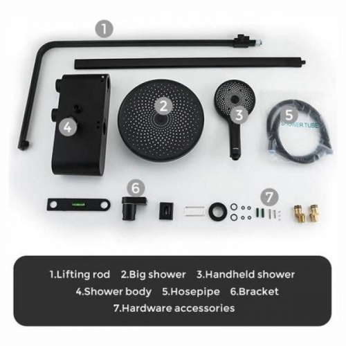 Душевая система Gappo G2495-2 черный, Душевые панели, Душевые системы, Стойки, Гарнитуры, лейки, тропический душ в Москве Тел.: +7 (968) 040-40-82