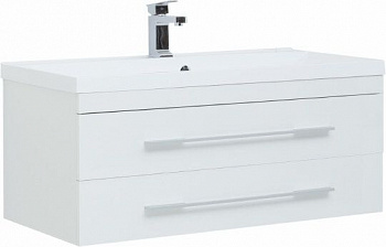 Тумба с раковиной Aquanet Нота 100 белая