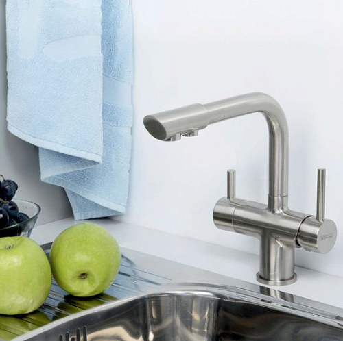 Смеситель для кухни Wasserkraft A8027 матовый хром купить по всей России